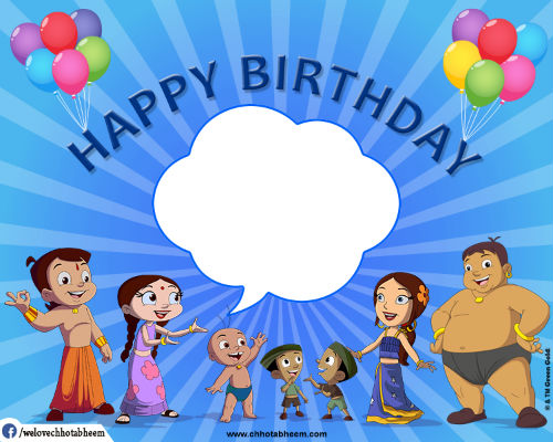 chhota bheem Happy Birthday movie photo booth frame