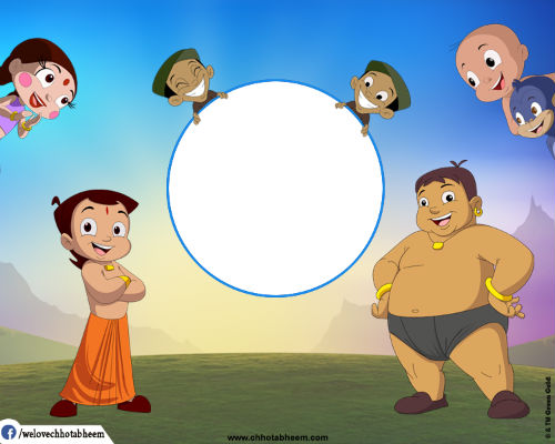 chhota bheem and Friends booth frame