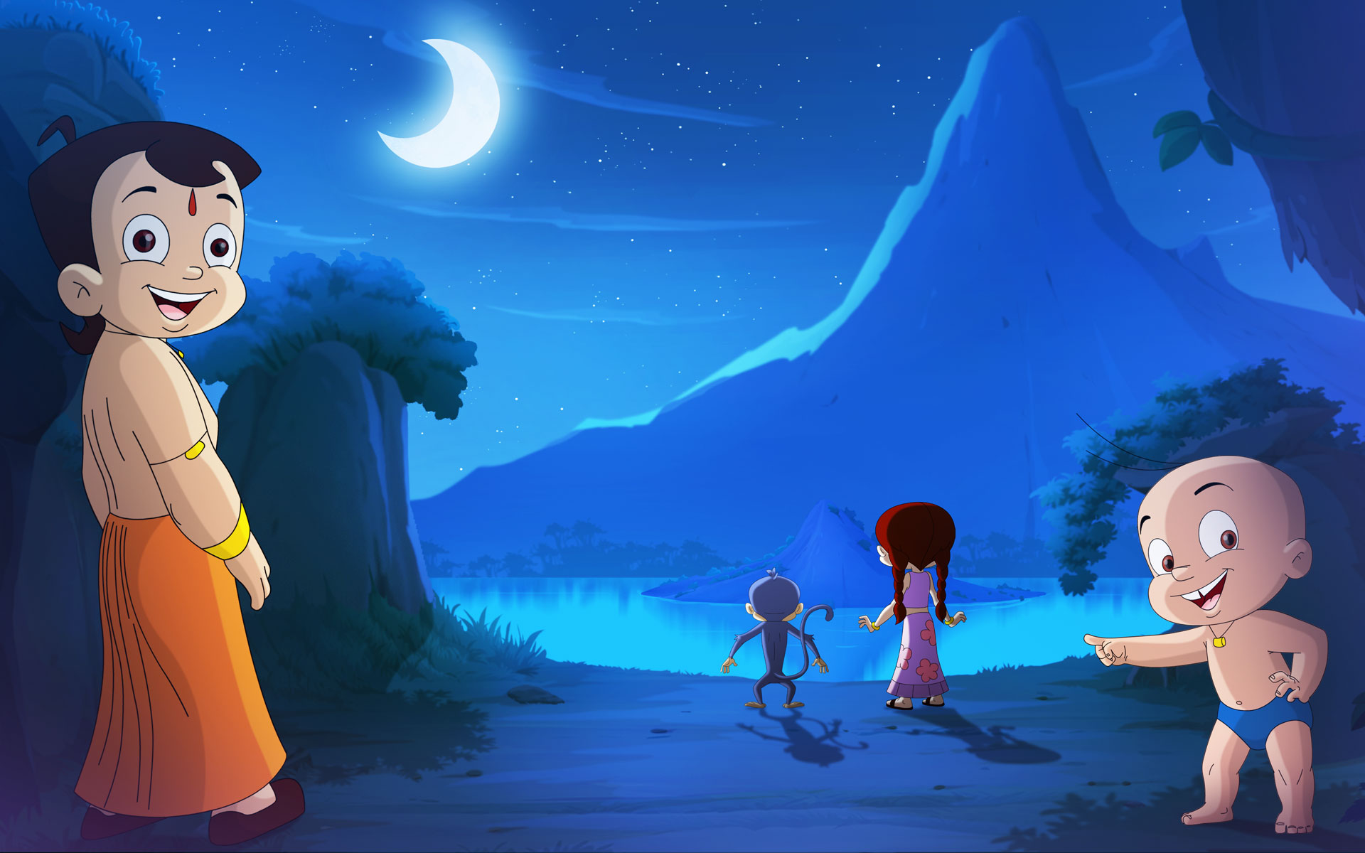  Download  Free Full HD  Chhota Bheem Night Wallpapers  for Mobile